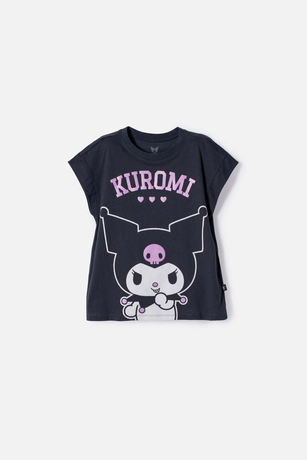 CAMISETA DE KUROMI MANGA CORTA AZUL PARA NIÑA