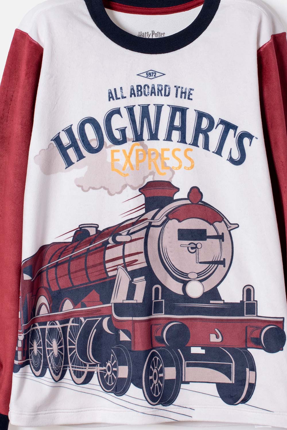 PIJAMA DE HARRY POTTER PANTALÓN LARGO MARFIL Y ROJO PARA NIÑO