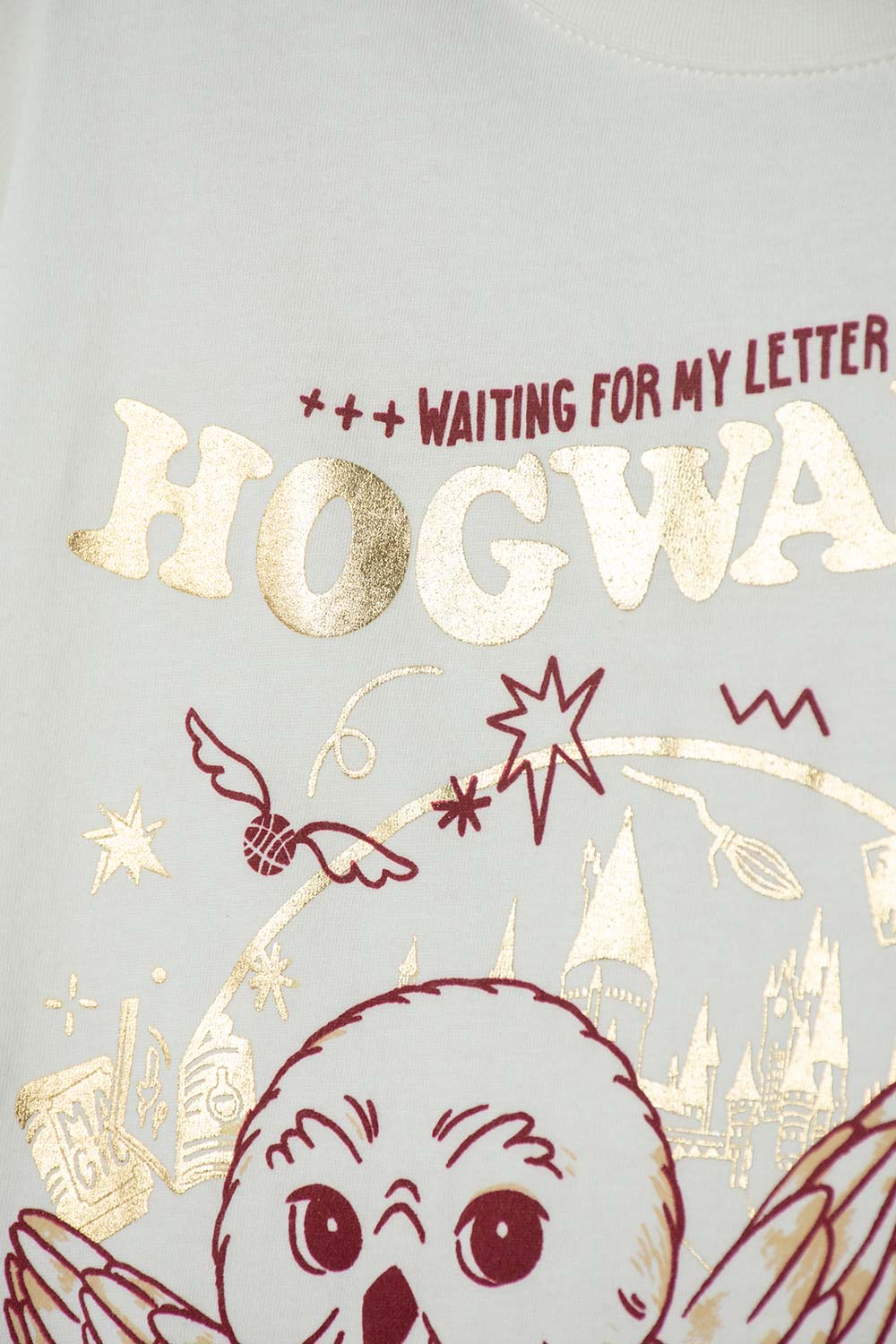 CAMISETA DE HARRY POTTER MANGA CORTA MARFIL PARA NIÑA