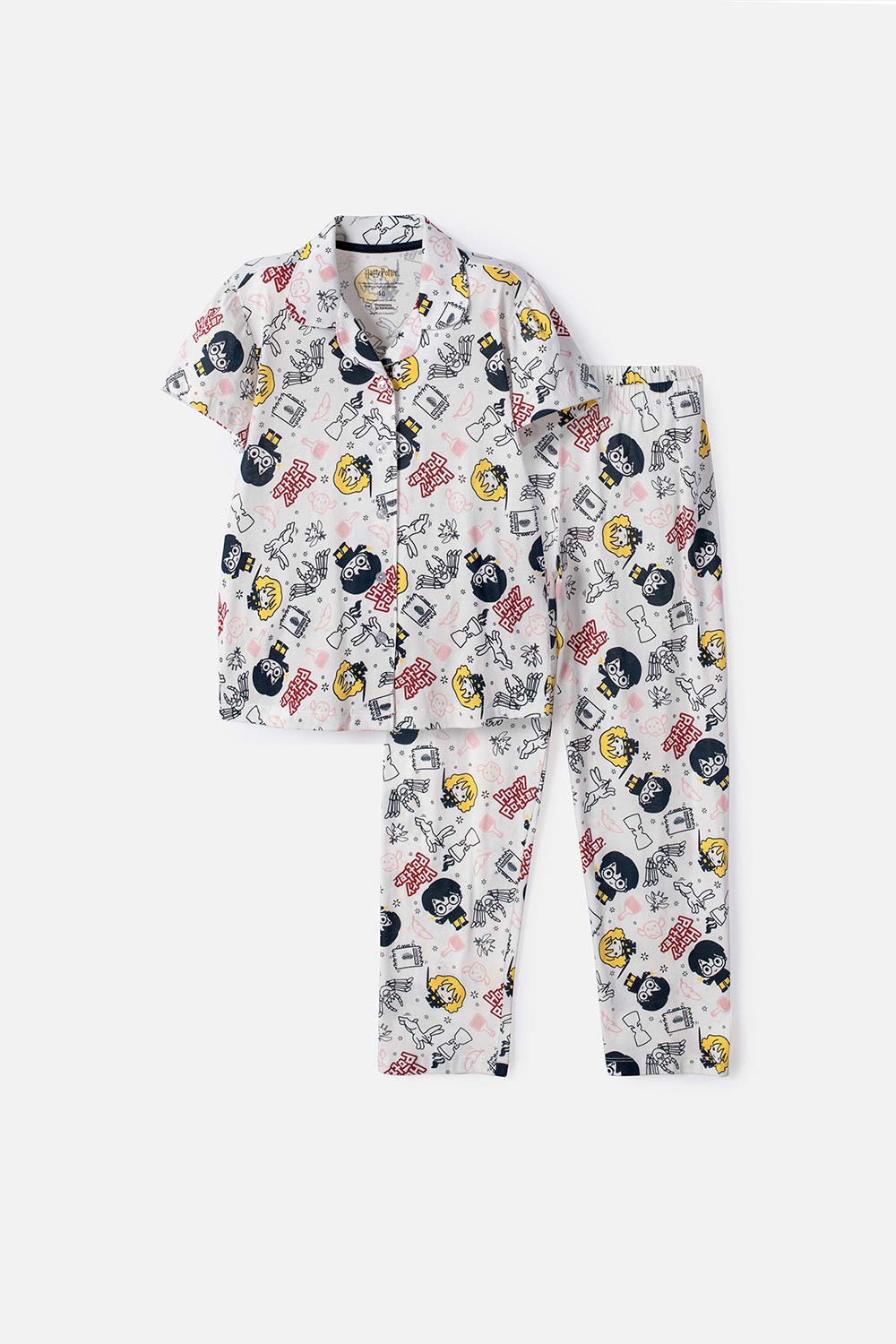 PIJAMA DE HARRY POTTER PANTALÓN LARGO MARFIL PARA NIÑA