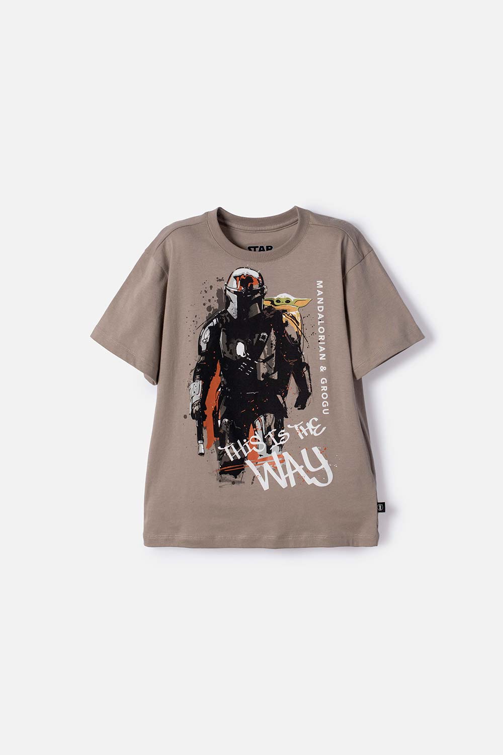 CAMISETA DE MANDALORIAN MANGA CORTA VERDE PARA NIÑO