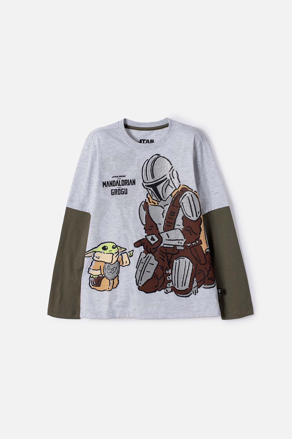CAMISETA DE MANDALORIAN MANGA CORTA MULTICOLOR PARA NIÑO