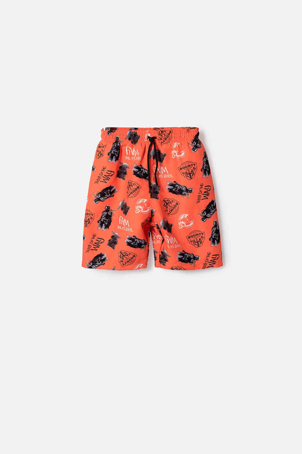 PANTALONETA DE BAÑO DE MANDALORIAN NARANJADO PARA NIÑO