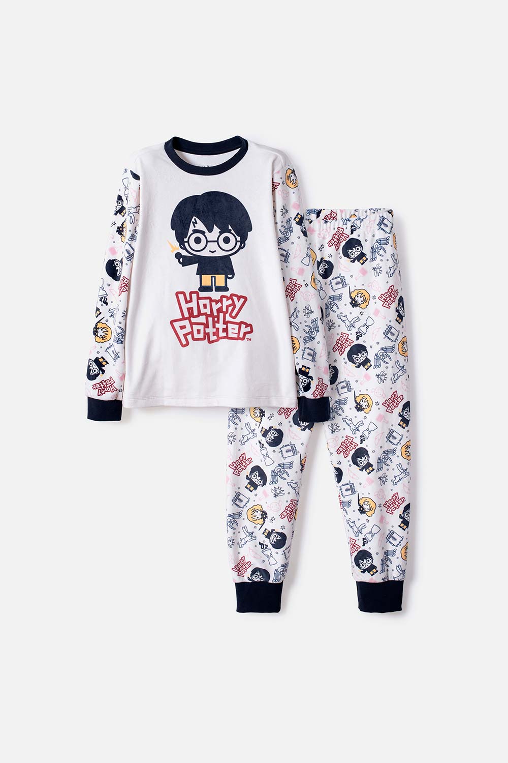 PIJAMA DE HARRY POTTER PANTALÓN LARGO MARFIL PARA NIÑA