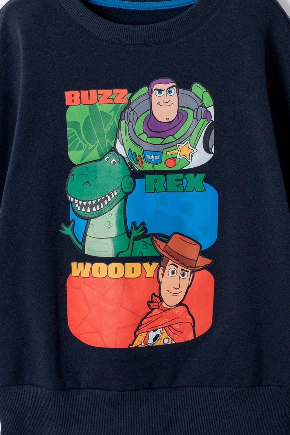 BUZO DE TOY STORY CERRADO AZUL OSCURO PARA NIÑO