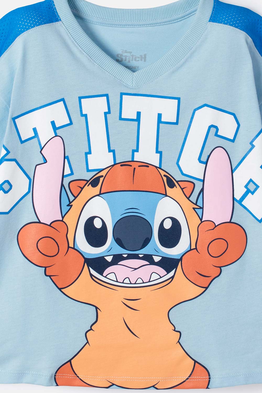 CONJUNTO DE STITCH Y CAPYBARA AZUL PARA NIÑA