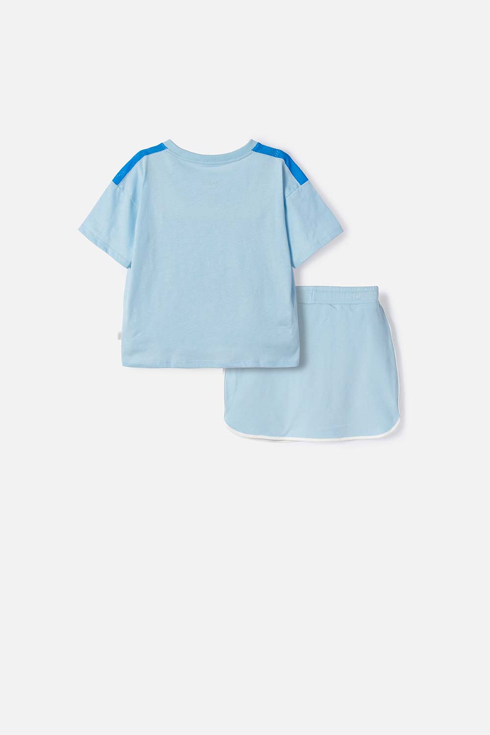 CONJUNTO DE STITCH Y CAPYBARA AZUL PARA NIÑA