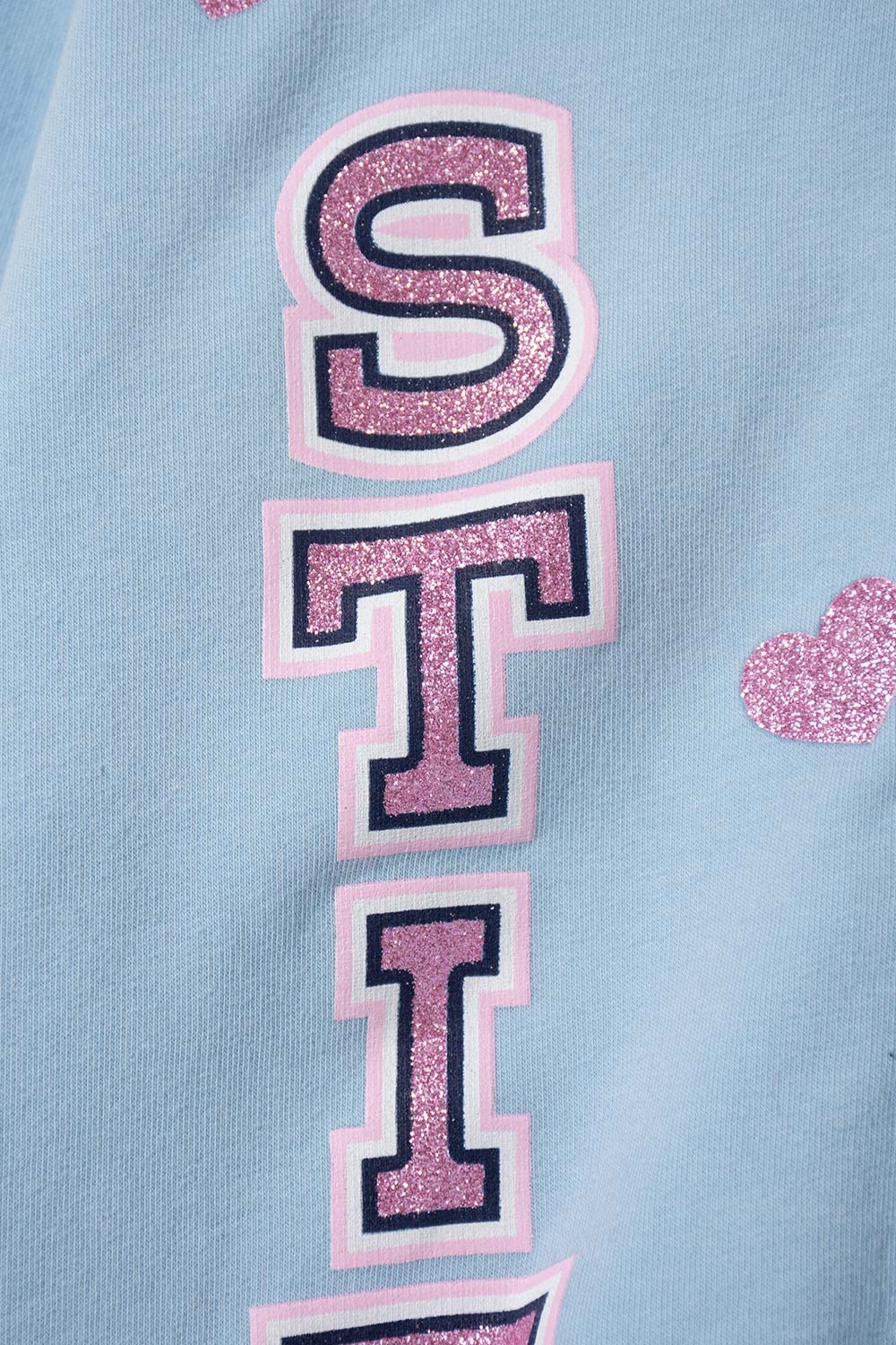BUZO DE STITCH Y CAPYBARA CON CAPUCHA AZUL PARA NIÑA