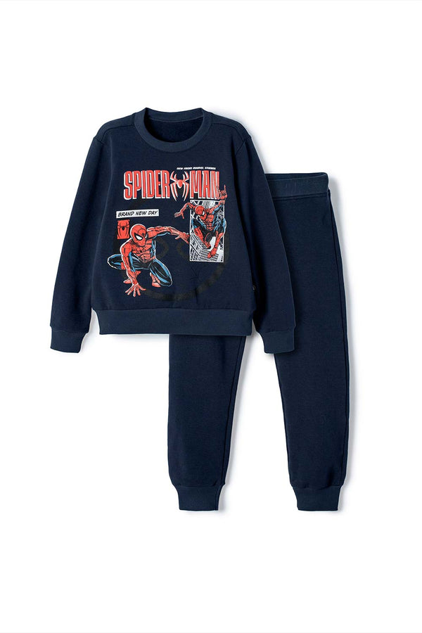 CONJUNTO DE SPIDERMAN PANTALÓN LARGO AZUL PARA NIÑO