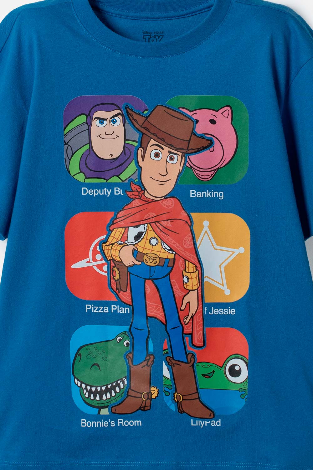CAMISETA DE TOY STORY MANGA CORTA AZUL PARA NIÑO