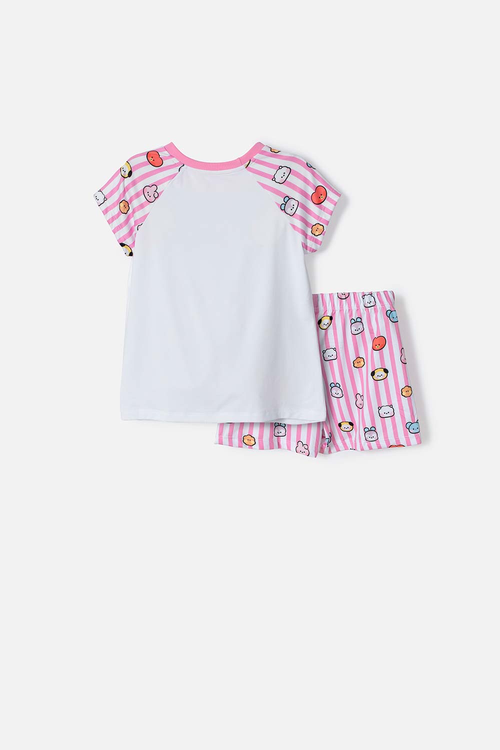 PIJAMA DE BT21 CON SHORT MULTICOLOR PARA NIÑA