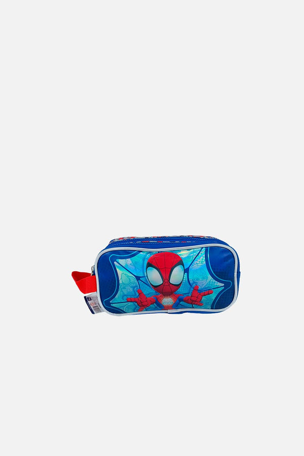 CARTUCHERA PREMIUM AZUL DE SPIDER-MAN PARA NIÑO