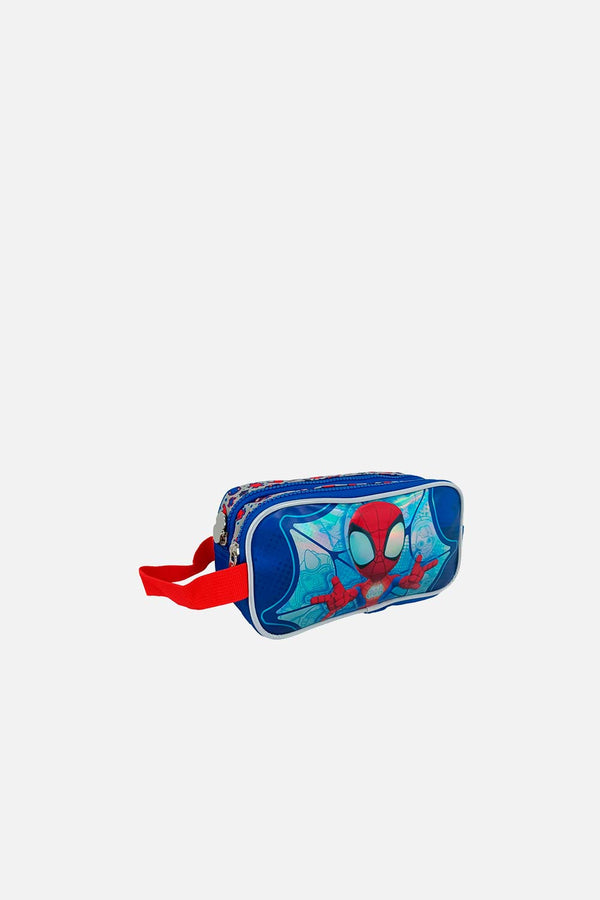 CARTUCHERA PREMIUM AZUL DE SPIDER-MAN PARA NIÑO
