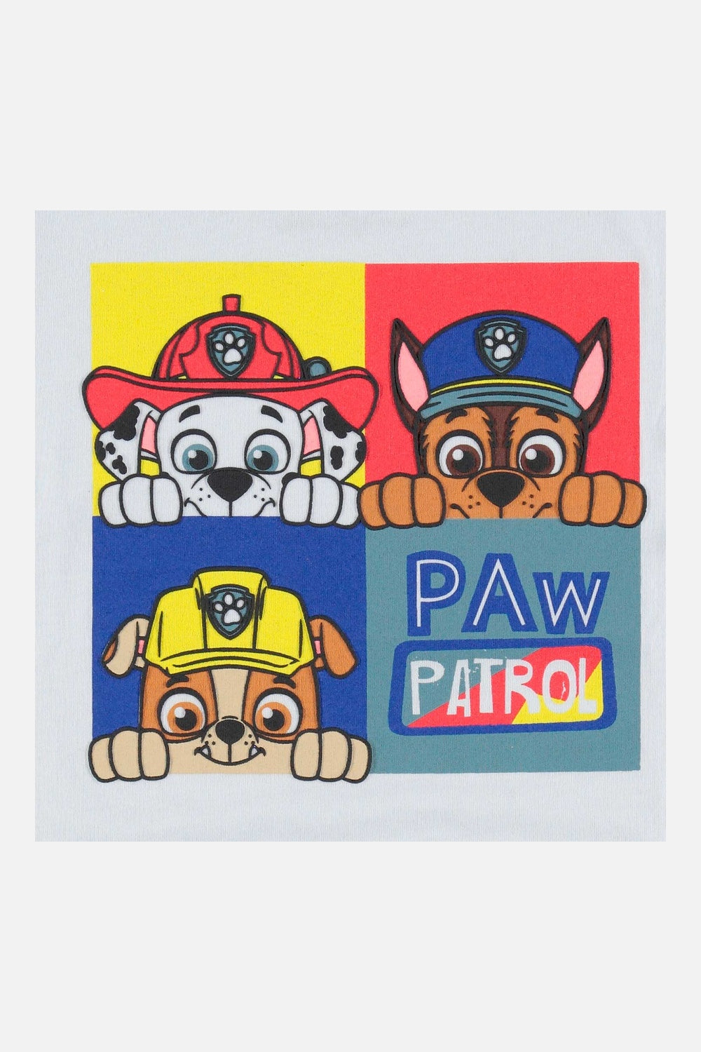 CAMISETA DE PAW PATROL ESTAMPADA BLANCA PARA NIÑO DE 2T A 5T