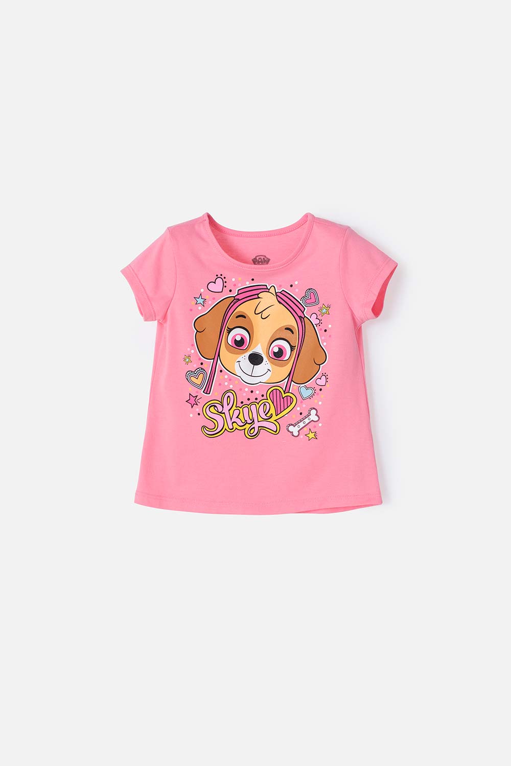 CAMISETA DE PAW PATROL ROSADA MANGA CORTA PARA NIÑA 2T A 5T