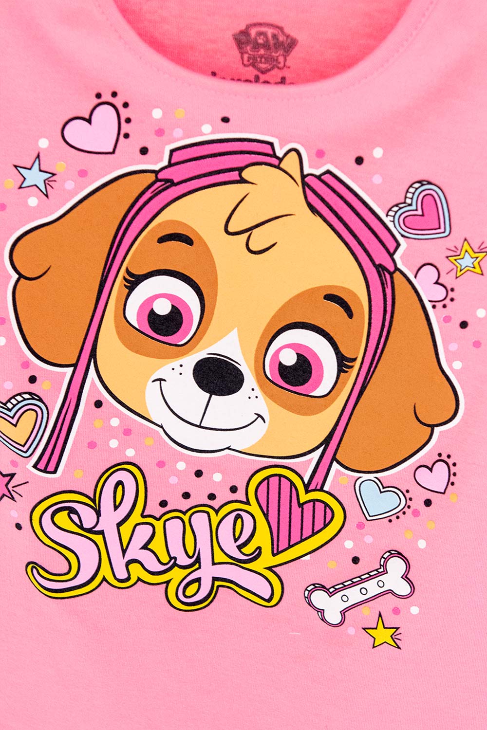 CAMISETA DE PAW PATROL ROSADA MANGA CORTA PARA NIÑA 2T A 5T