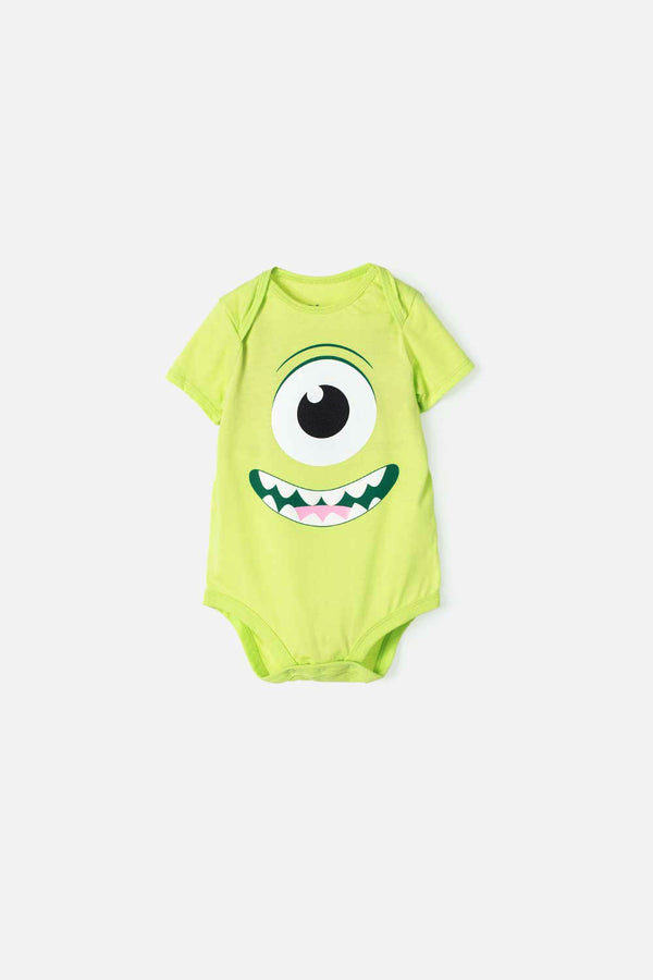 BODY DE MONSTER UNIVERSITY DE MANGA CORTA VERDE PARA BEBÉ NIÑO