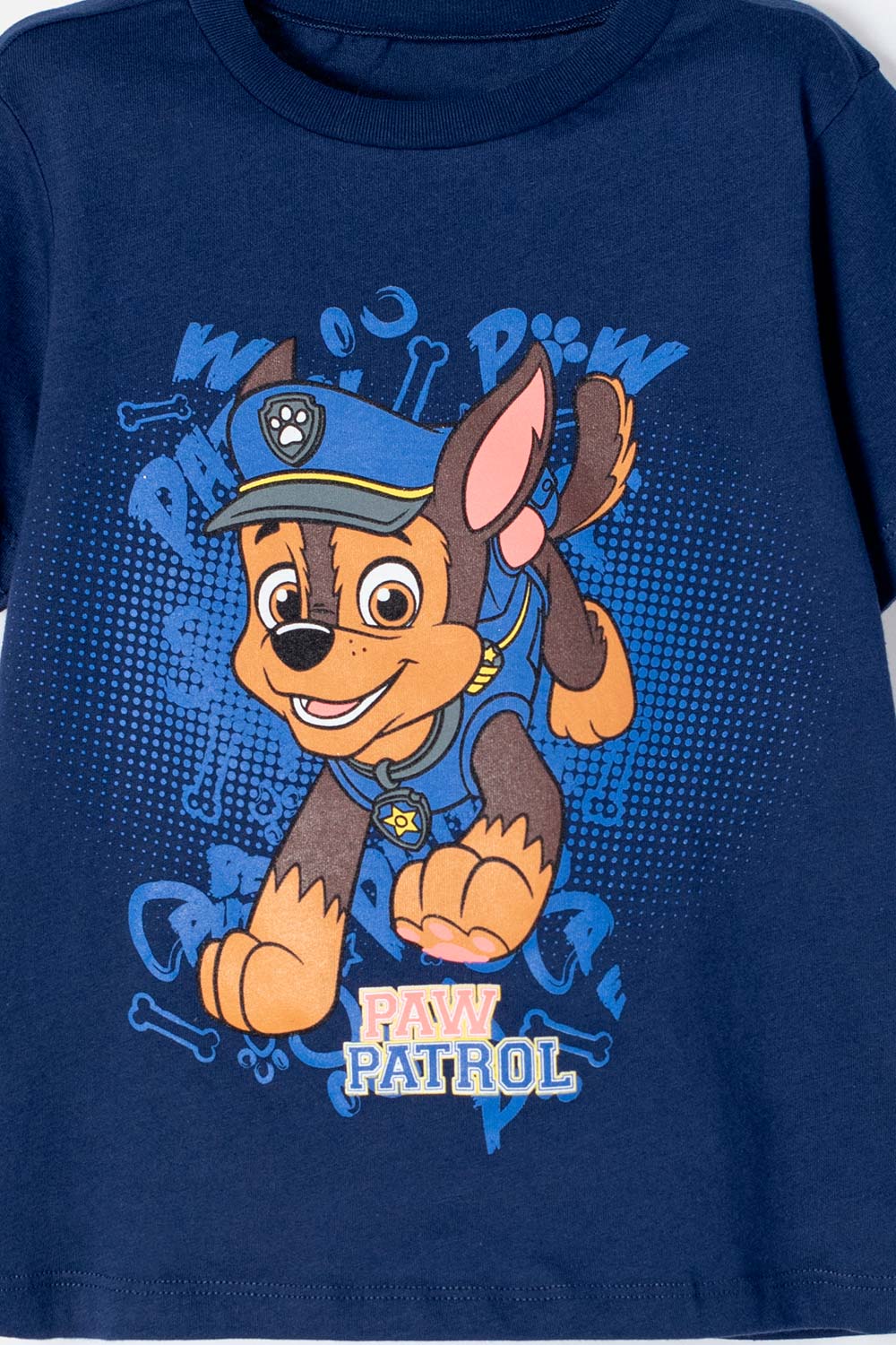 CAMISETA DE PAW PATROL MANGA CORTA AZUL PARA NIÑO 2T A 6T