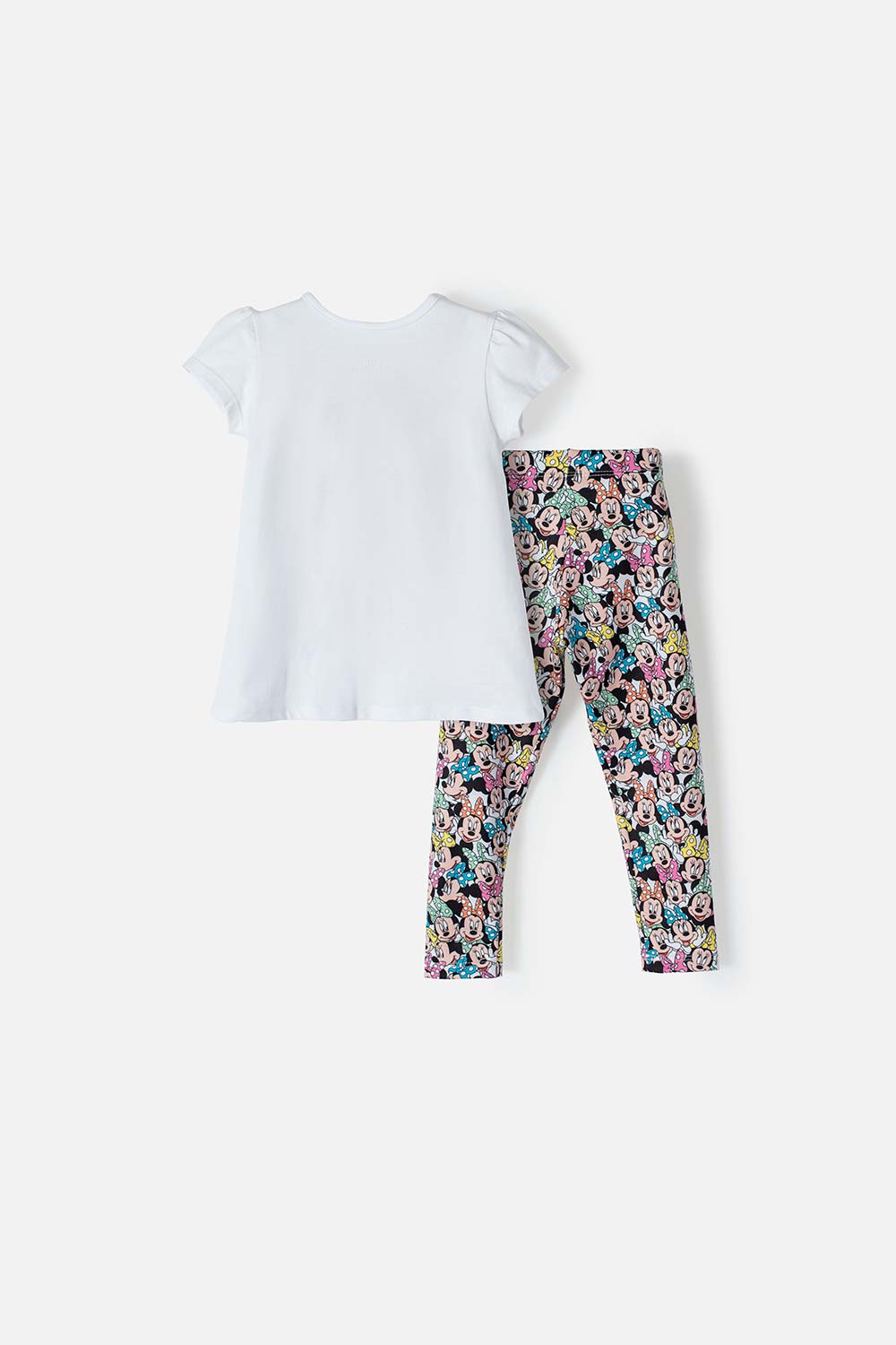 CONJUNTO DE MINNIE MOUSE DE PANTALÓN MULTICOLOR PARA NIÑA 2T A 5T
