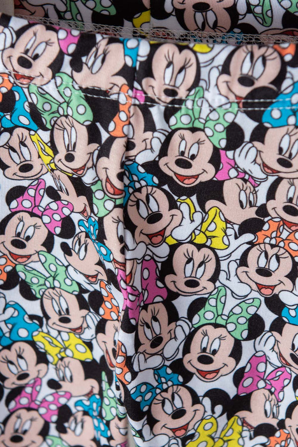 CONJUNTO DE MINNIE MOUSE DE PANTALÓN MULTICOLOR PARA NIÑA 2T A 5T