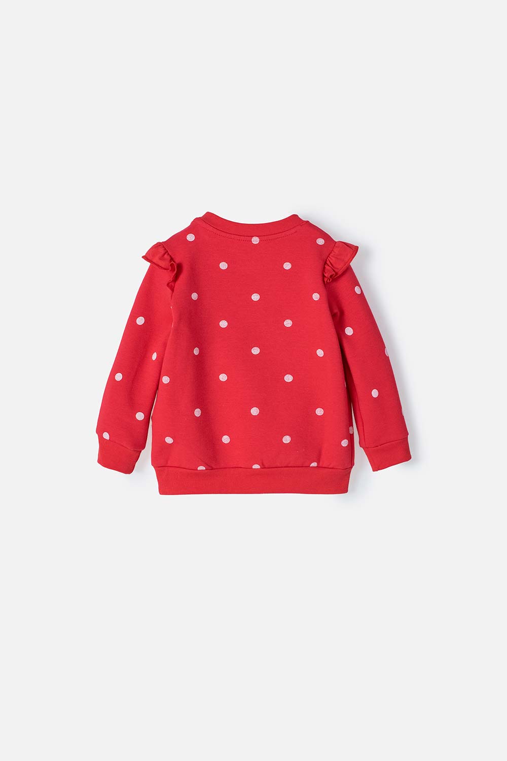 BUZO DE MINNIE MOUSE ROJO DE CUELLO REDONDO PARA NIÑA DE 2T A 5T