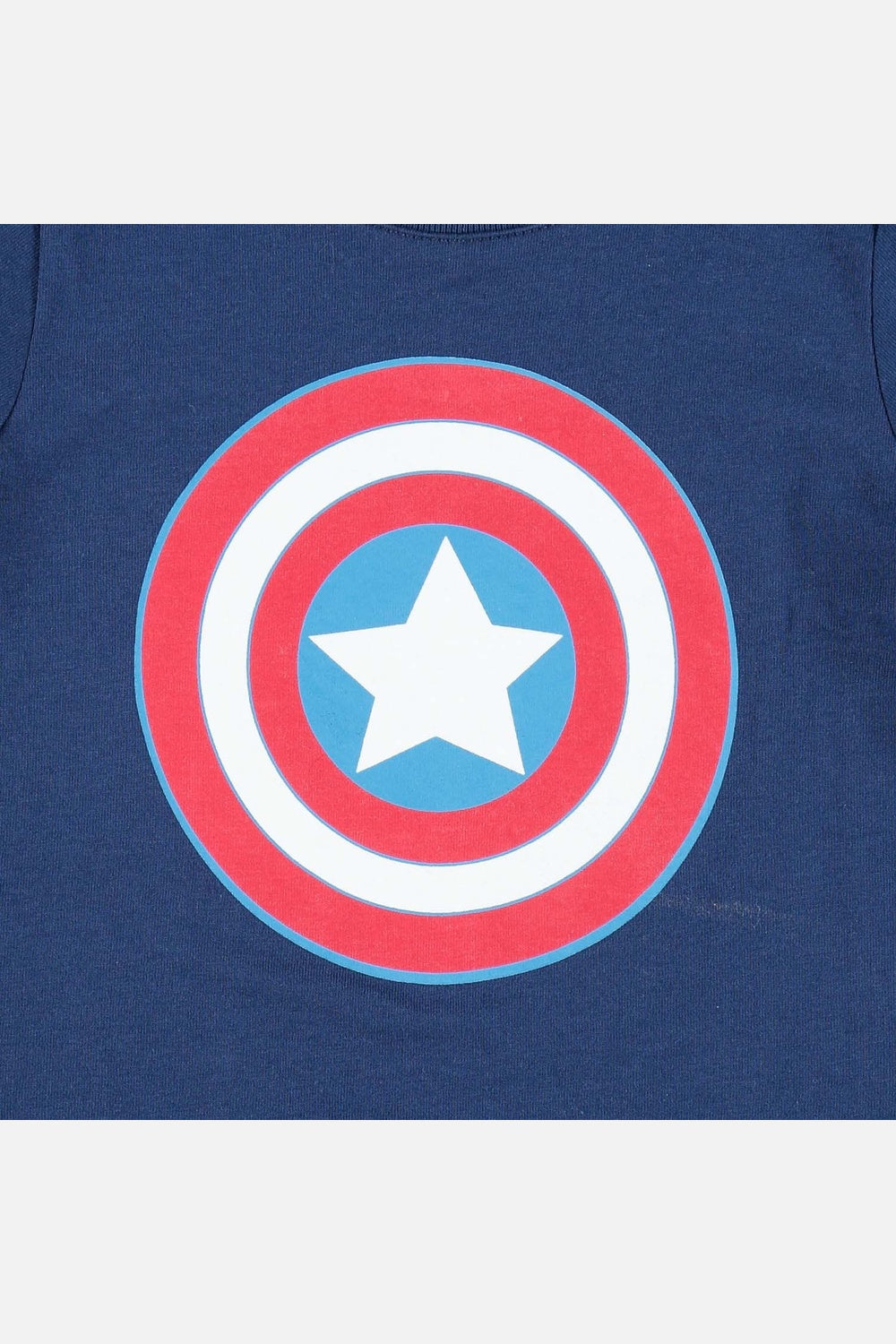 CAMISETA DE CAPITÁN AMÉRICA MANGA CORTA AZUL PARA BEBÉ NIÑO