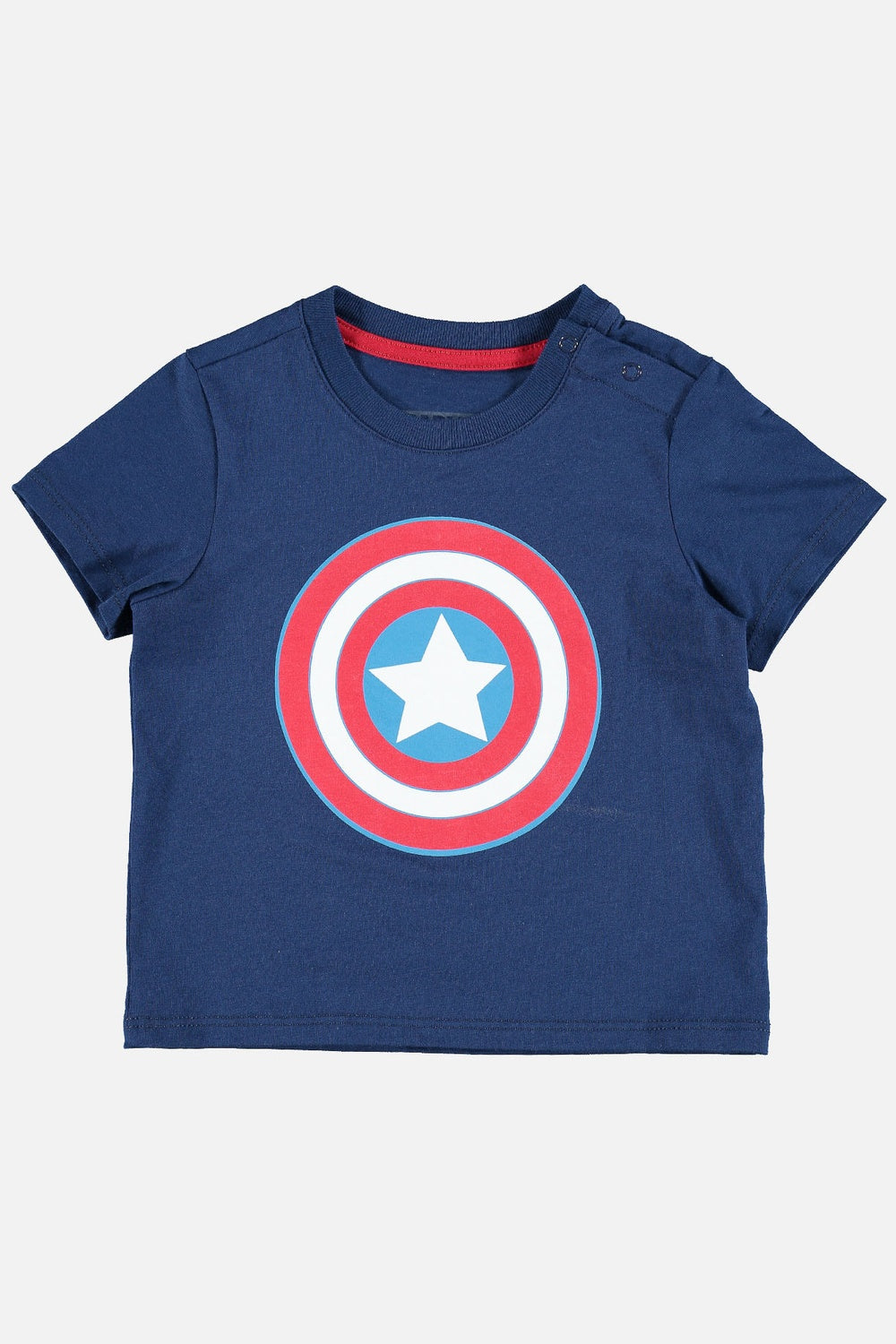 CAMISETA DE CAPITÁN AMÉRICA MANGA CORTA AZUL PARA BEBÉ NIÑO