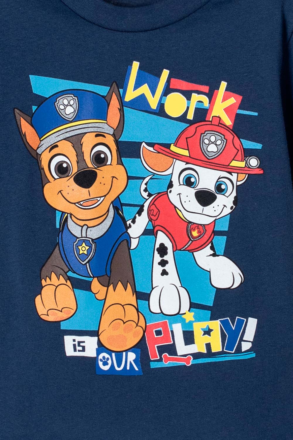 CAMISETA PAW PATROL MANGA CORTA AZUL PARA NIÑO 2T A 5T