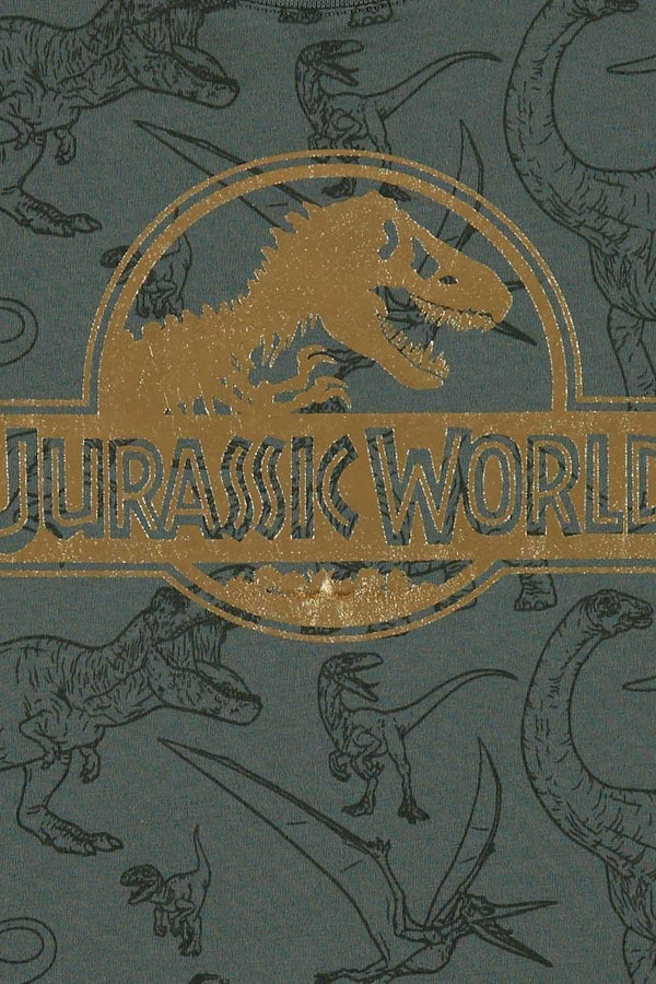 CAMISETA DE JURASSIC WORLD ESTAMPADA VERDE PARA NIÑO 2T A 5T