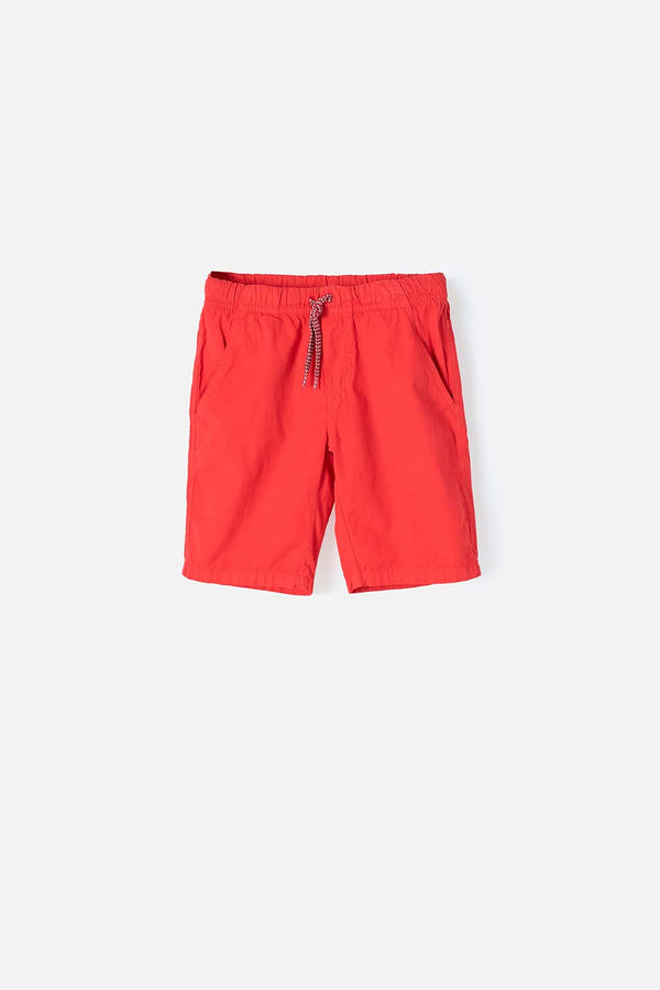 BERMUDA MIC CON CORDÓN AJUSTABLE ROJA PARA NIÑO