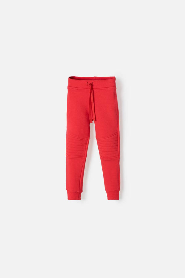 JOGGER DE BEBÉ NIÑO, PANTALÓN LARGO, ROJO DE LITTLEMIC.