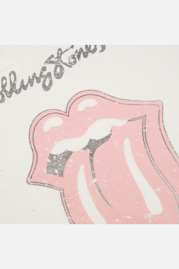 CAMISETA DE TEEN NIÑA MANGA CORTA MARFIL DE THE ROLLING STONES