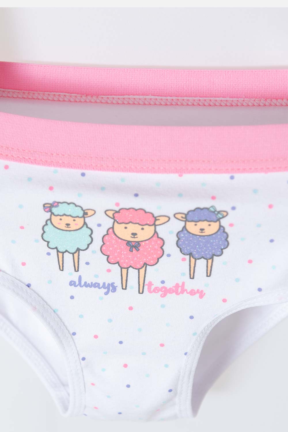 PACK X2 PANTIES LITTLEMIC BLANCO Y ROSADO PARA NIÑA DE 2T A 5T