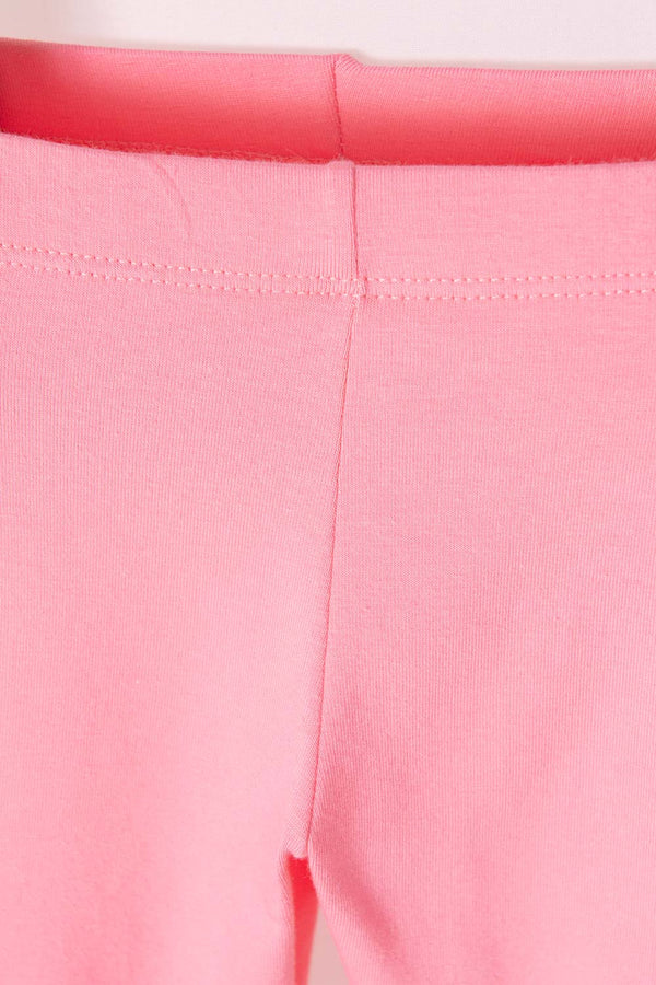 LEGGINS LITTLEMIC ESTAMPADO ROSADO PARA NIÑA 2T A 5T