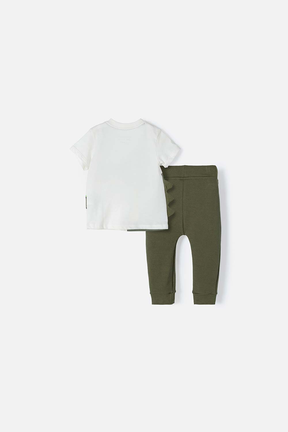 CONJUNTO LITTLEMIC  CON PANTALÓN VERDE Y BLANCO PARA BEBÉ NIÑO