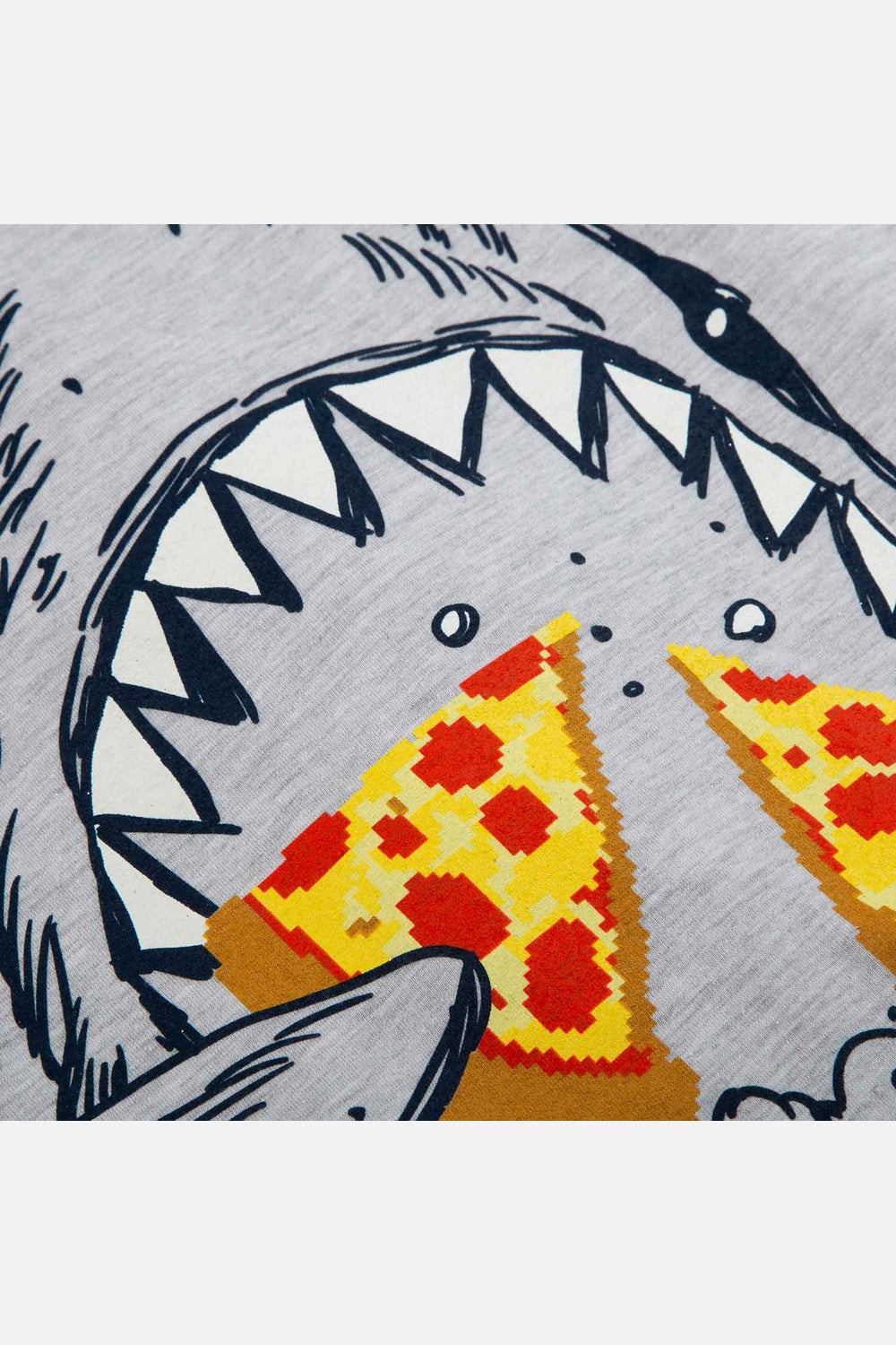 PIJAMA DE MIC CON PANTALÓN LARGO GRIS Y AZUL PARA NIÑO