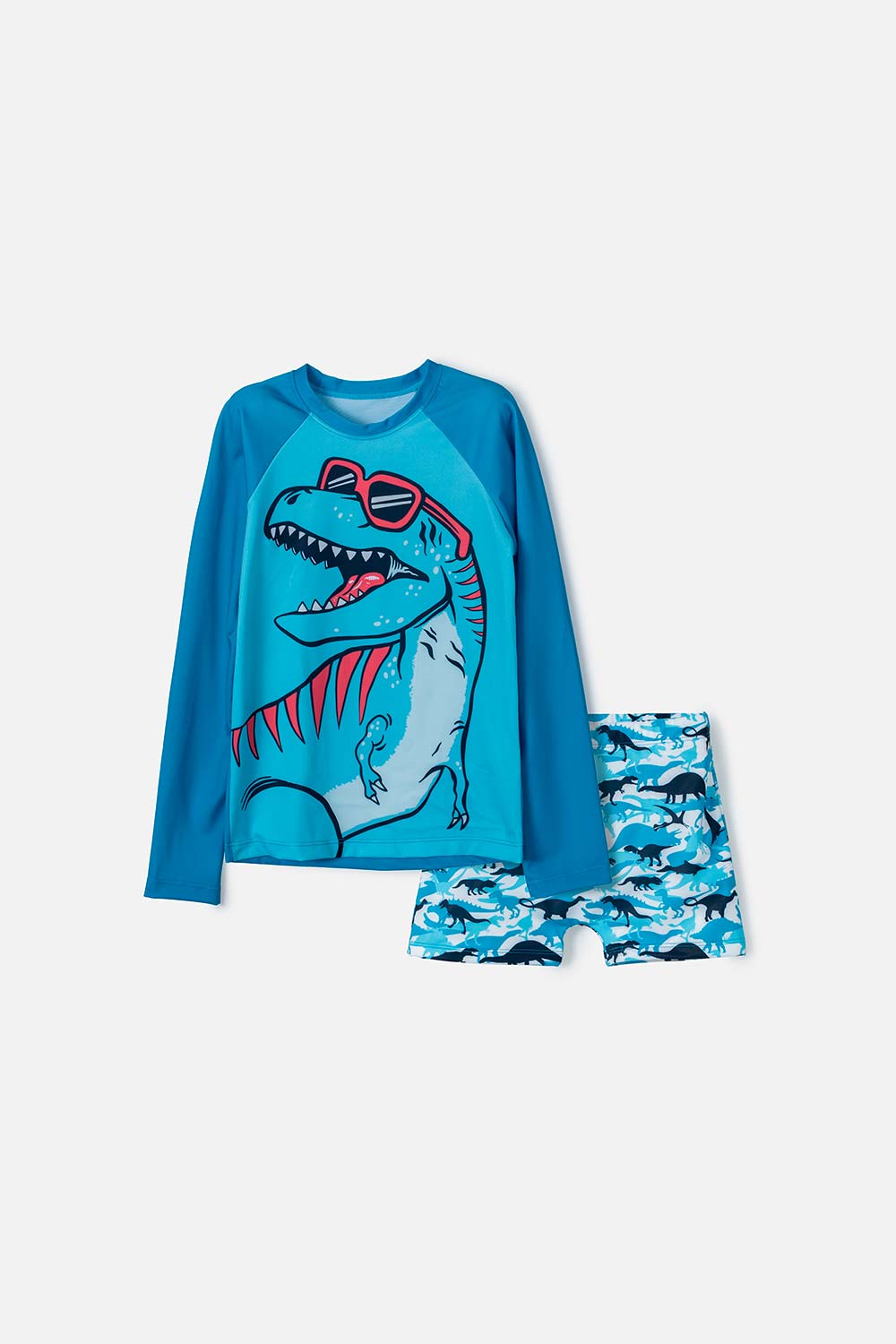 CONJUNTO  DE BAÑO MIC  MANGA LARGA AZUL PARA NIÑO