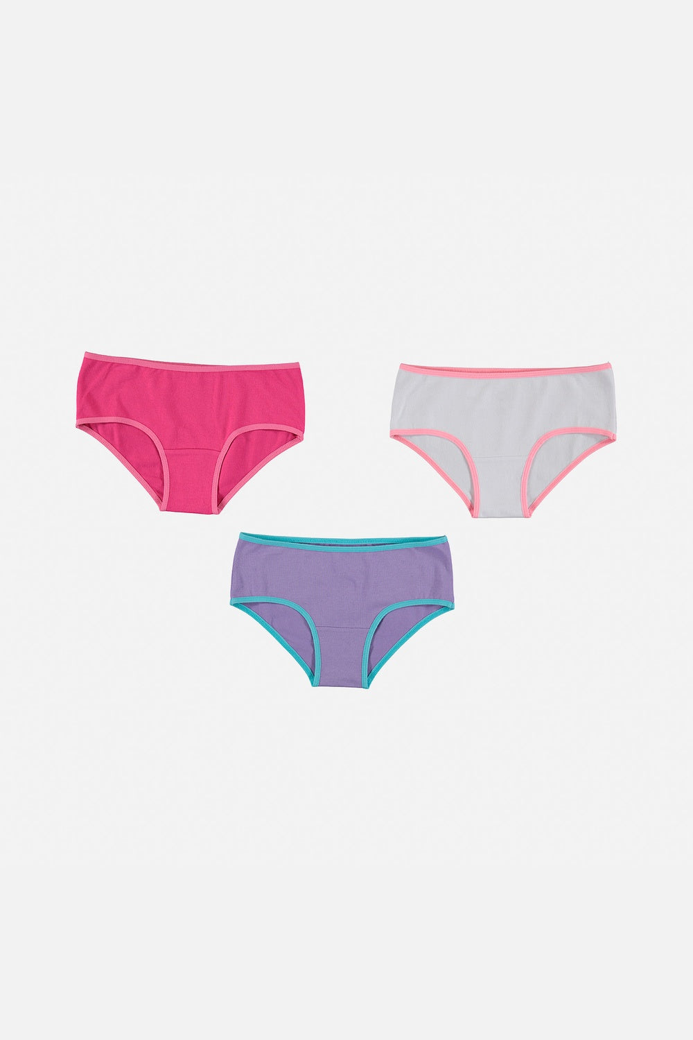 PACK X3 PANTIES DE MIC MULTICOLOR PARA NIÑA