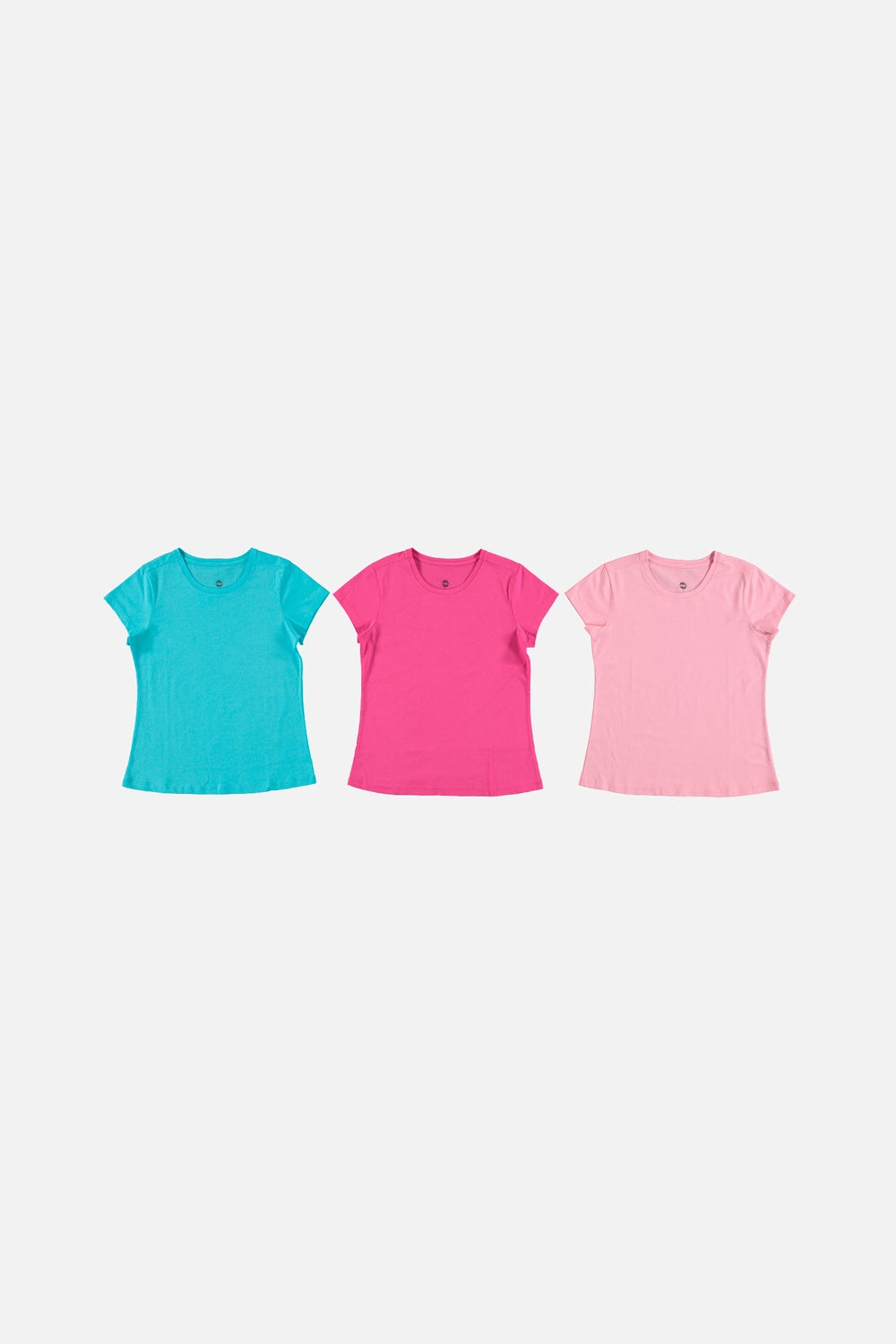 PACK X3 CAMISETAS DE MIC MANGA CORTA MULTICOLOR PARA NIÑA