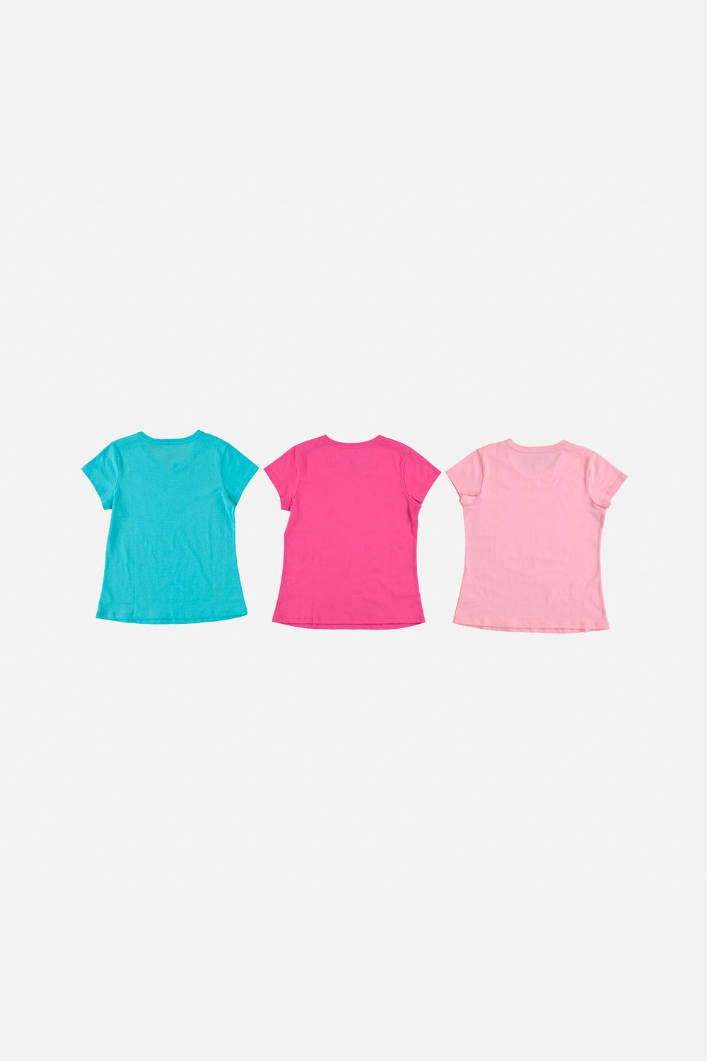 PACK X3 CAMISETAS DE MIC MANGA CORTA MULTICOLOR PARA NIÑA