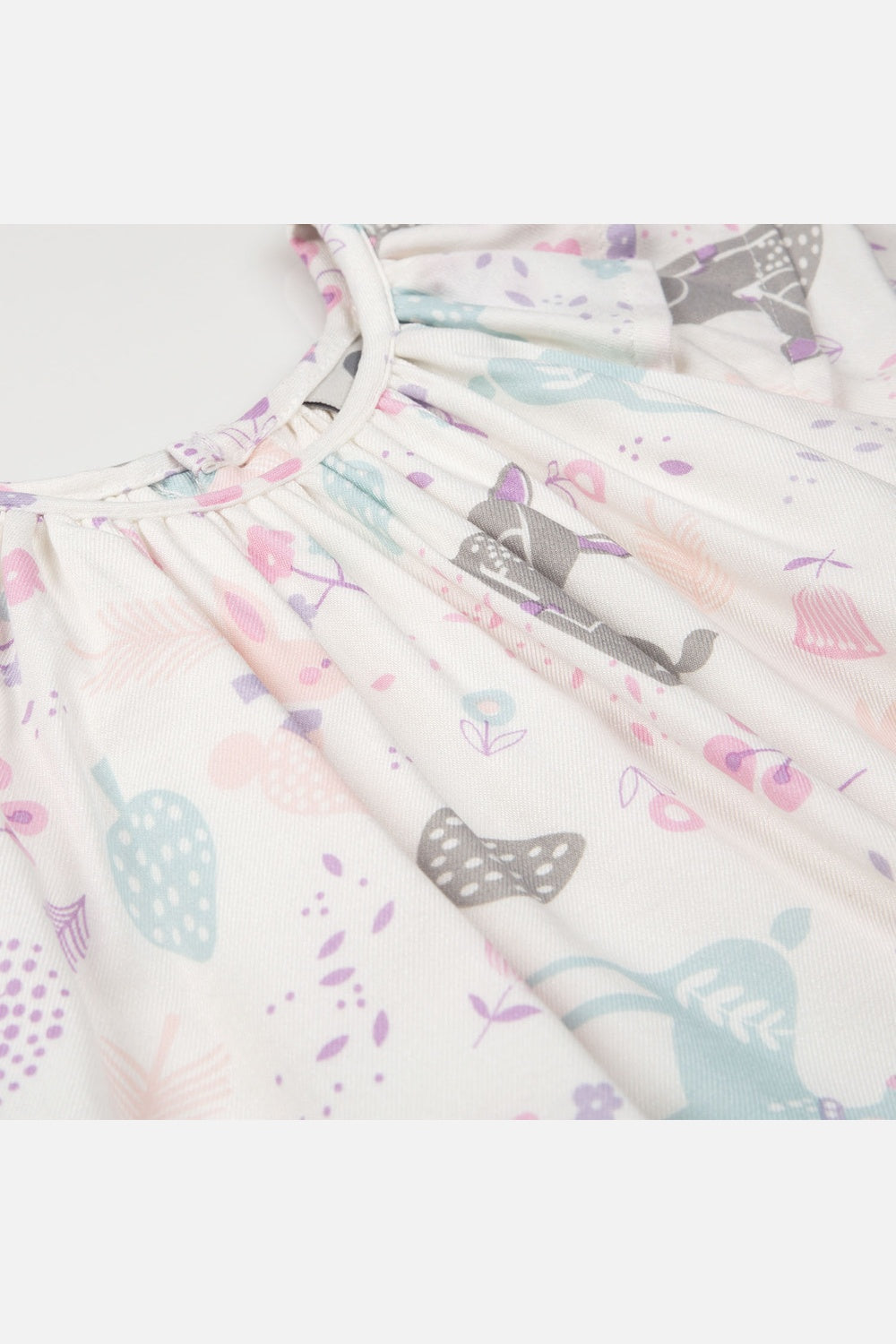 VESTIDO DE LITTLEMIC MANGA CORTA BLANCO PARA NIÑA 2T A 5T