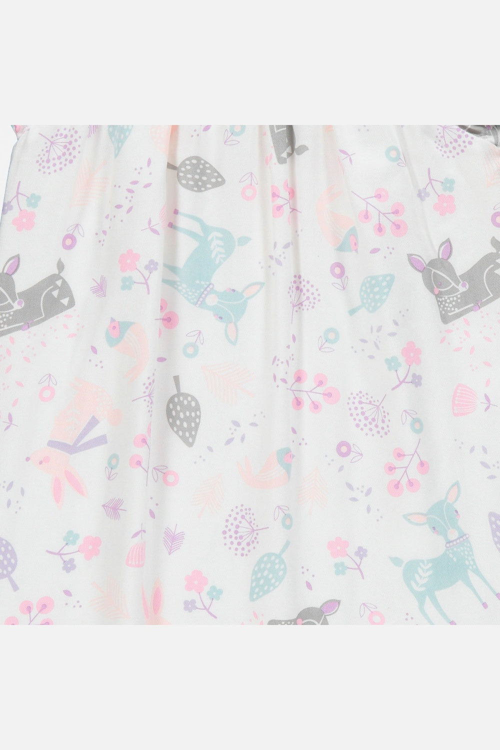 VESTIDO DE LITTLEMIC MANGA CORTA BLANCO PARA NIÑA 2T A 5T
