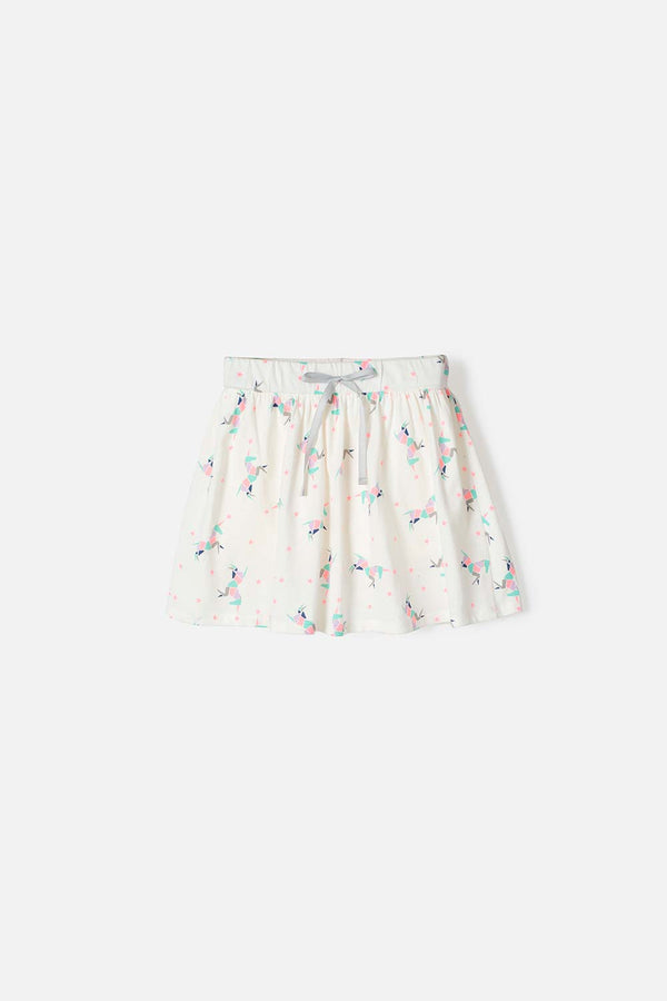 FALDA DE MIC MARFIL PARA NIÑA
