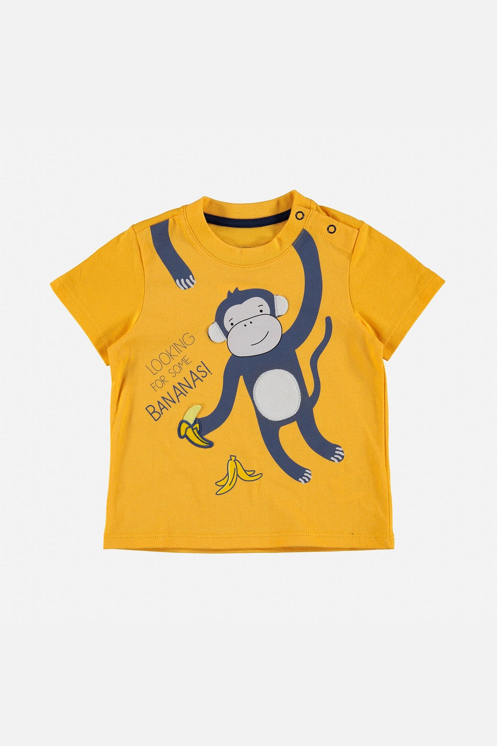 CAMISETA LITTLEMIC AMARILLA MANGA CORTA PARA BEBÉ NIÑO