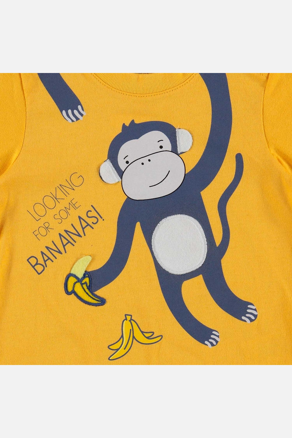 CAMISETA LITTLEMIC AMARILLA MANGA CORTA PARA BEBÉ NIÑO