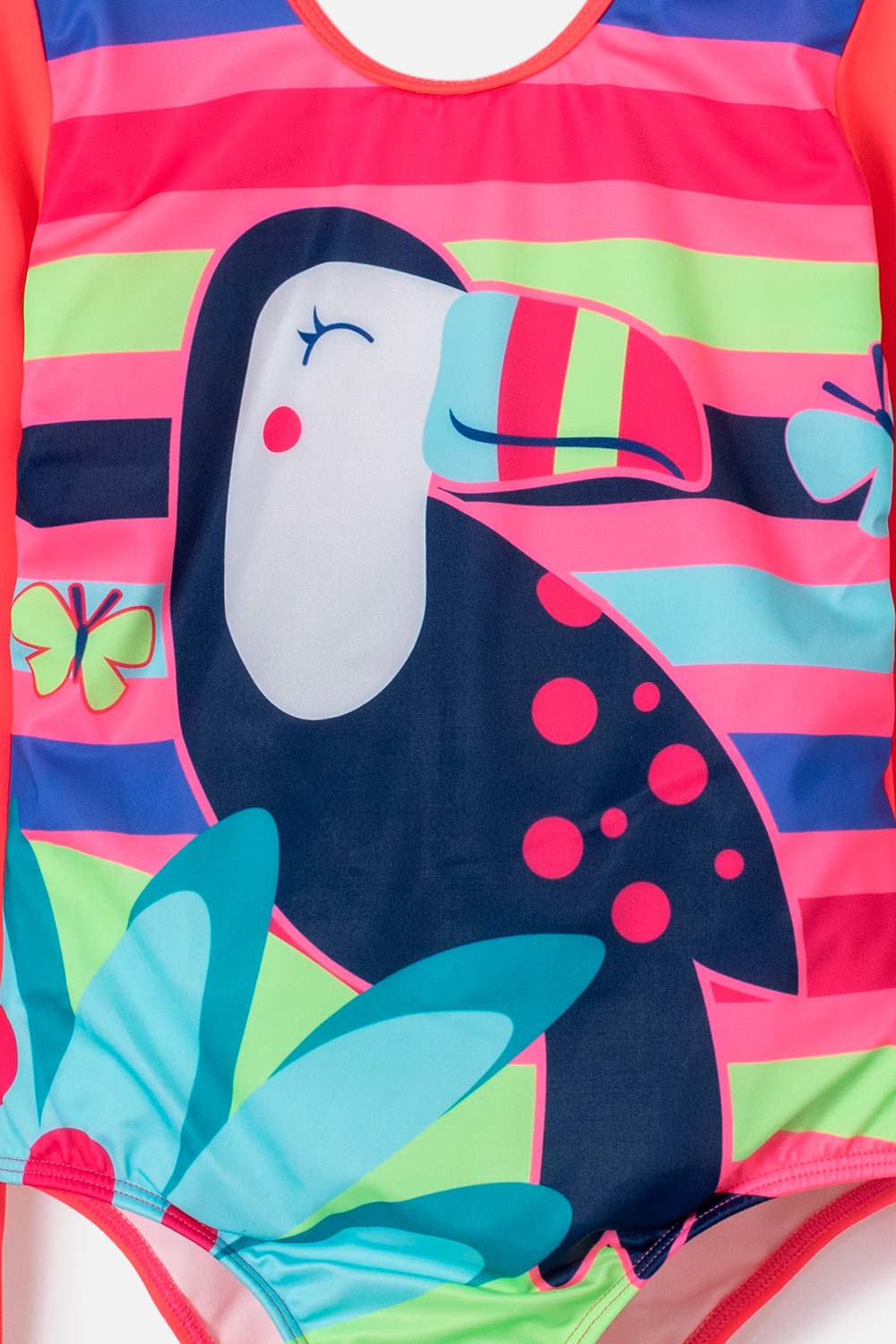 VESTIDO DE BAÑO MIC MANGA LARGA ENTERO MULTICOLOR PARA NIÑA