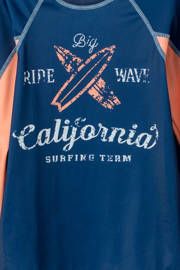 CAMISETA DE BAÑO MIC MANGA LARGA AZUL PARA NIÑO