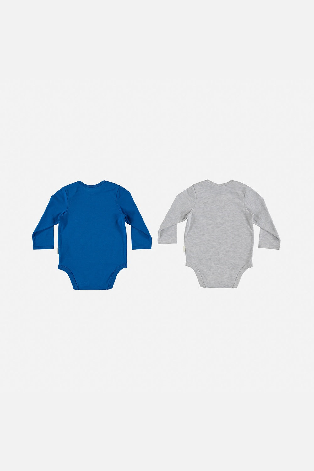 PACK X2 BODYS DE LITTLEMIC MANGA LARGA AZUL Y GRIS PARA BEBÉ NIÑO