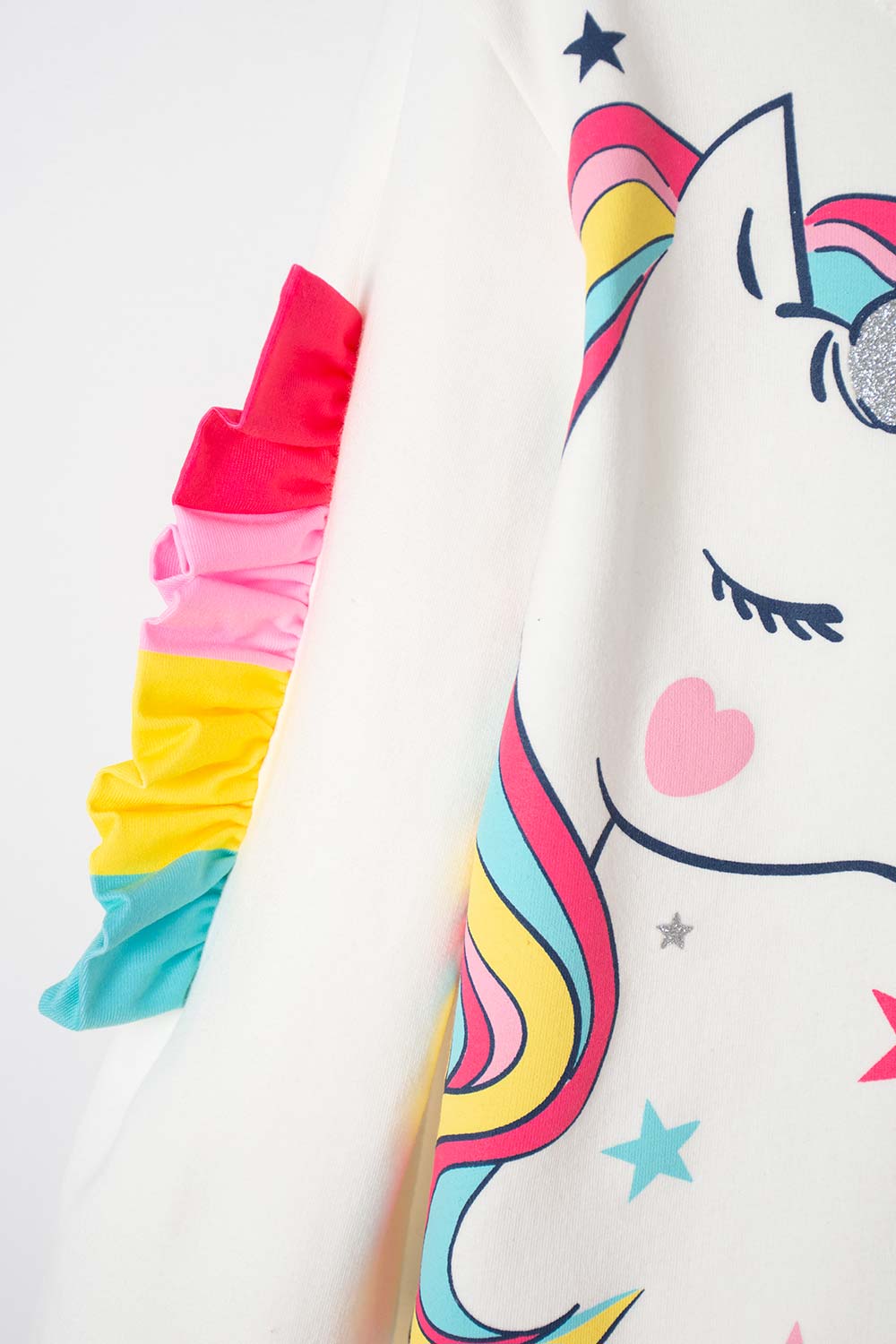 BUZO DE MIC ESTAMPADO MARFIL PARA NIÑA