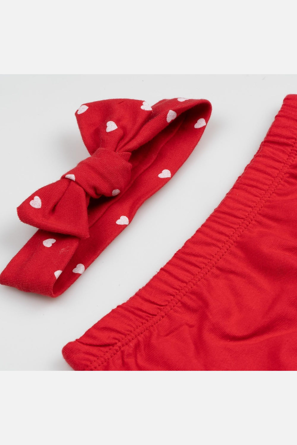VESTIDO DE LITTLEMIC MANGA CORTA ROJO PARA BEBÉ NIÑA